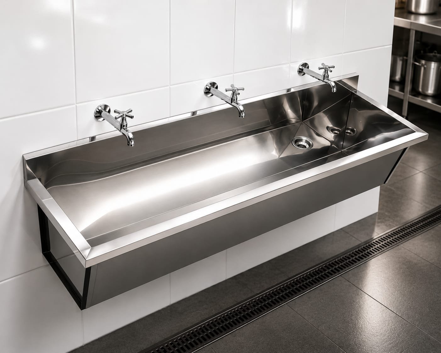 Lavatório em aço inox